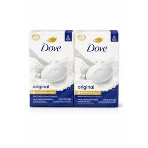Dove Original Beauty Bar Soap 12 Bars Total Moisturizing Cream 3.75 oz